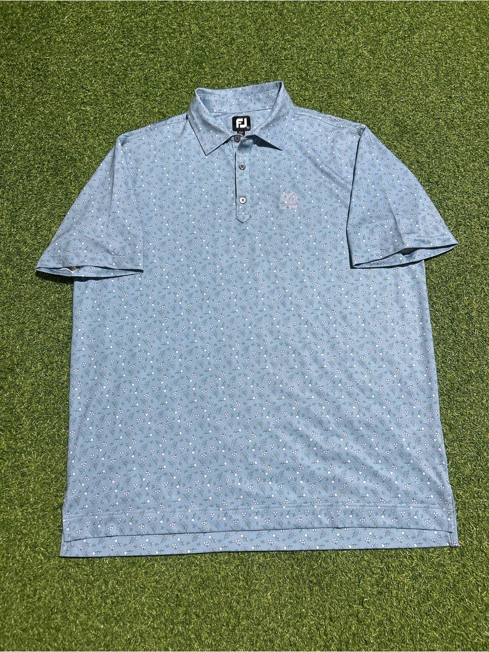 Men’s Footjoy FJ Floral Flower Print Golf Polo Shirt
